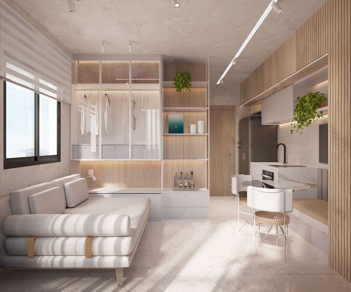 Living apartamento tipo studio